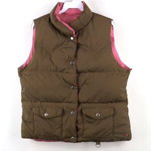 Reversible Pink & Brown Puffer Vest American Eagle